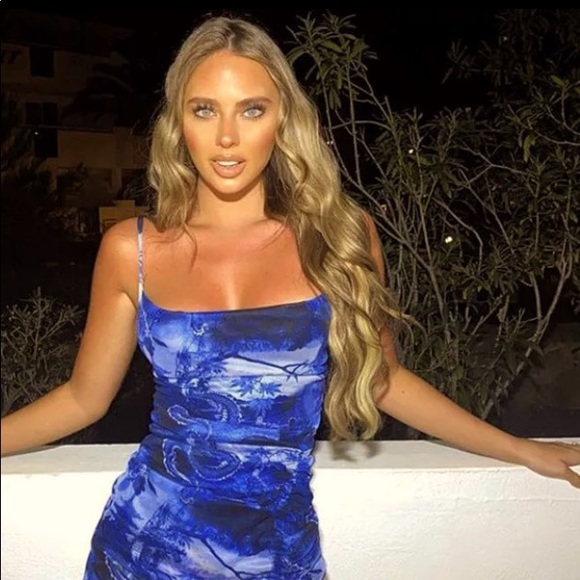 NEW Ruched Blue Dragon Dress 🐉 - Picture 2 of 2